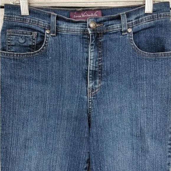 Gloria Vanderbilt Blue Jean Cuffed Capri /Clam Diggers Sz 8 Western Farmcore - Picture 3 of 10